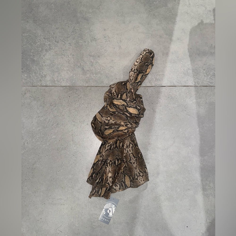 FORAVI - SNAKE PRINT COTTON SCARF